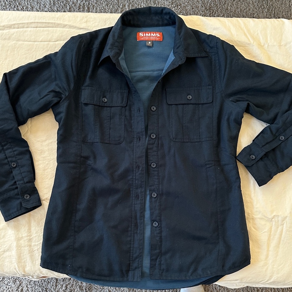 Simms Dark Blue Button-Up Shirt